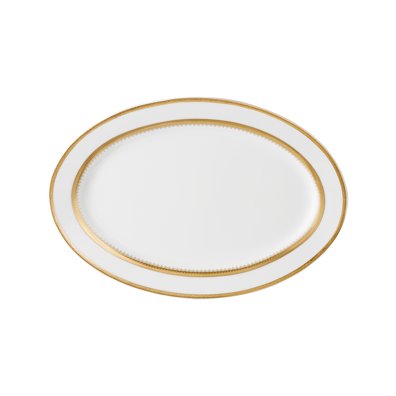 Decopor Taj Porcelain Oval Plate 12"- Al Makaan Store