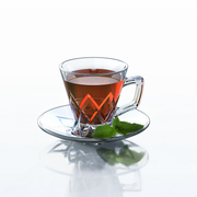 Toyo Sasaki Rain Istikan Tea Glass & Saucer Set 100 ml (12 Pieces)- Al Makaan Store