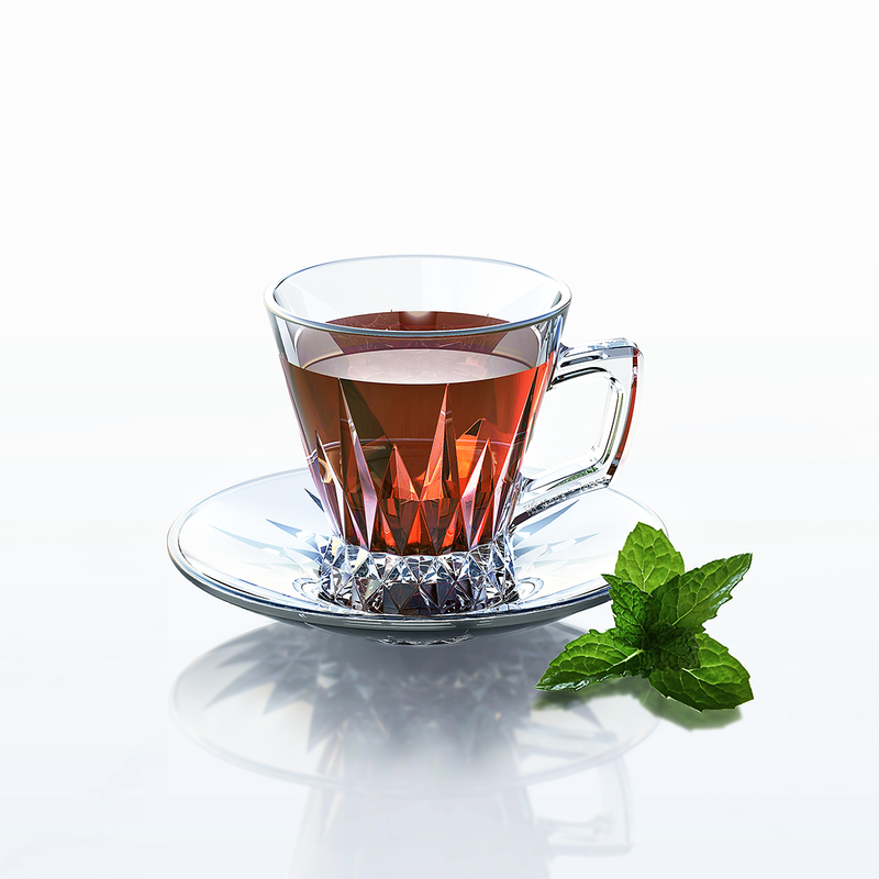 Toyo Sasaki River Istikan Tea Glass & Saucer Set 100 ml (12 Pieces)- Al Makaan Store