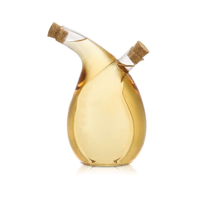 Vague 2 in 1 Oil and Vinegar Glass Bottle 100 ml / 360 ml - Al Makaan Store