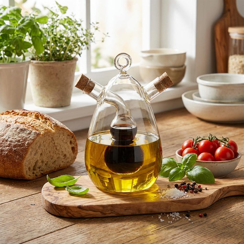 Vague 2 in 1 Oil and Vinegar Glass Bottle 46 ml / 400 ml
