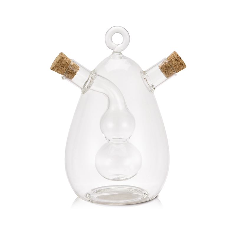 Vague 2 in 1 Oil and Vinegar Glass Bottle 46 ml / 400 ml - Al Makaan Store