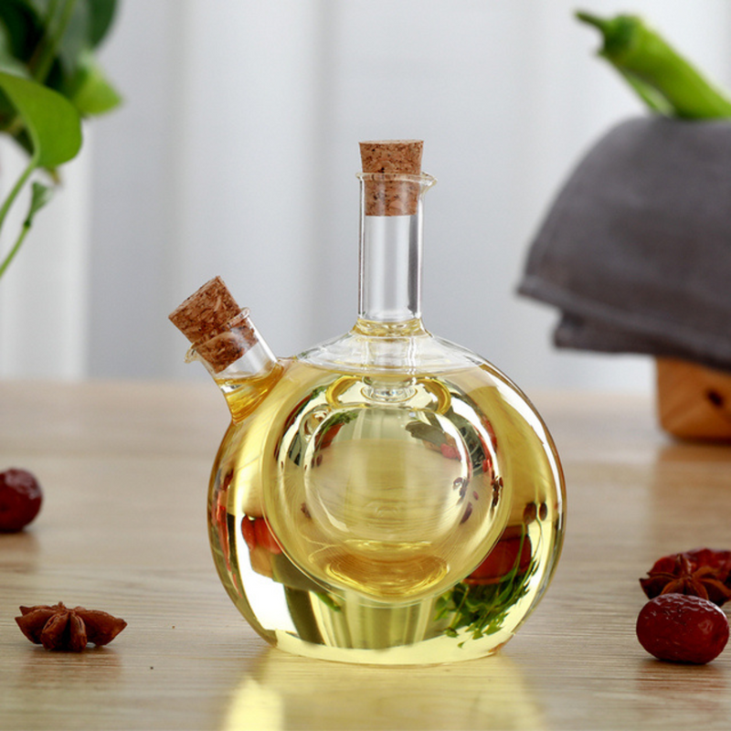Vague 2 in 1 Oil and Vinegar Glass Bottle 100 ml / 700 ml - Al Makaan Store