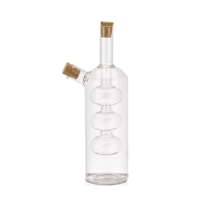 Vague 2 in 1 Oil and Vinegar Glass Bottle 70 ml / 230 ml - Al Makaan Store
