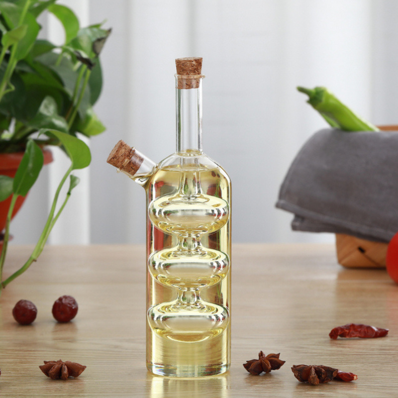 Vague 2 in 1 Oil and Vinegar Glass Bottle 70 ml / 230 ml - Al Makaan Store