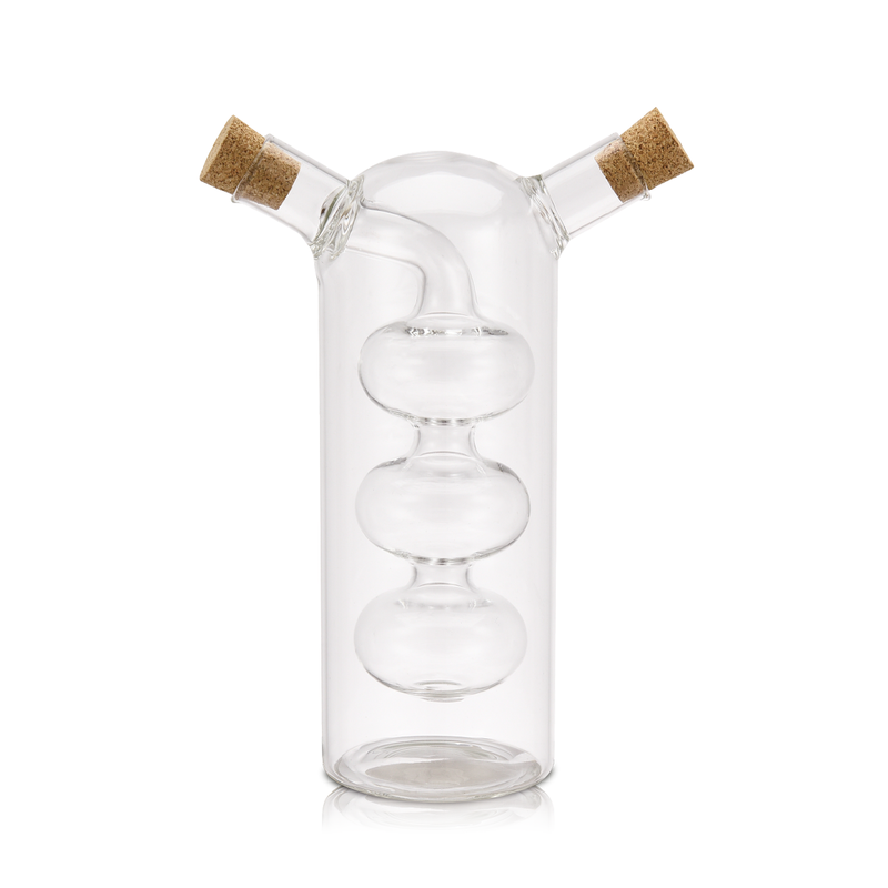 Vague 2 in 1 Oil and Vinegar Glass Bottle - Al Makaan Store