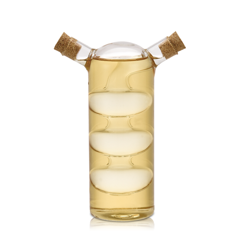 Vague 2 in 1 Oil and Vinegar Glass Bottle - Al Makaan Store