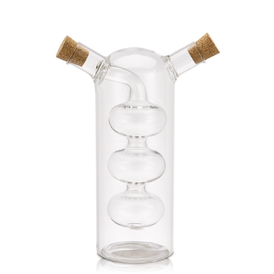 Vague 2 in 1 Oil and Vinegar Glass Bottle - Al Makaan Store