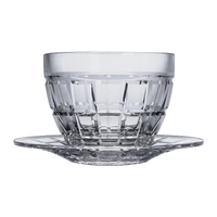 Vague 12 Piece Pudding Glass Bowls with Saucers Ice - Al Makaan Store