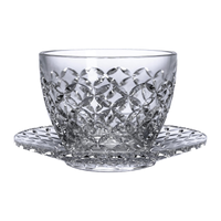 Vague 12 Piece Pudding Glass Bowls with Saucers Crystal - Al Makaan Store