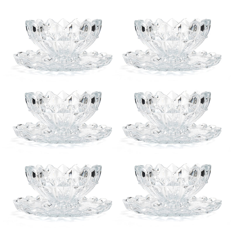 City Glass 12 Piece Dolce Ice-Cream Bowl Set 210 ml - Al Makaan Store