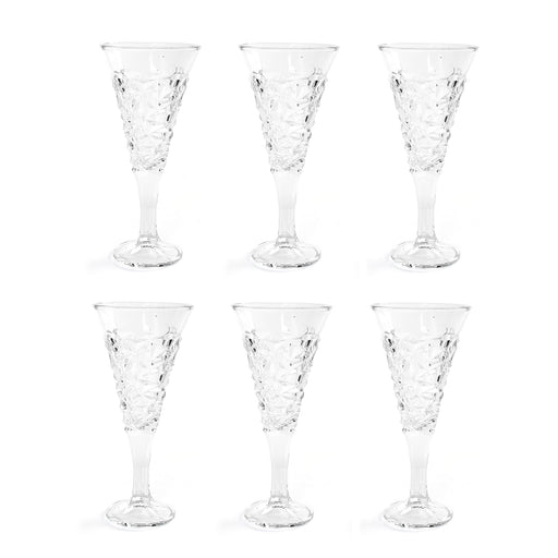 City Glass 6 Piece La Rose Stemware 250 ml - Al Makaan Store