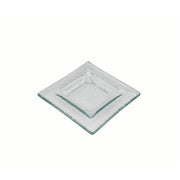 Vague Green Double Square Layer Glass Dish 7 x 1.3 cm - Al Makaan Store