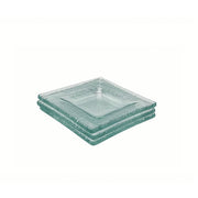 Vague Green Double Square Layer Glass Dish 7 x 1.3 cm - Al Makaan Store