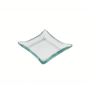 Vague Green Wave Edge Square Glass Dish 6.5 x 1.5 cm - Al Makaan Store
