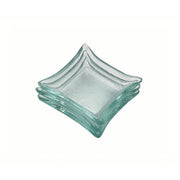 Vague Green Wave Edge Square Glass Dish 6.5 x 1.5 cm - Al Makaan Store