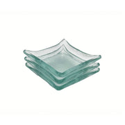 Vague Green Wave Edge Square Glass Dish 6.5 x 1.5 cm - Al Makaan Store