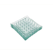 Vague Green Square Bubble Glass Dish 8 x 1 cm - Al Makaan Store