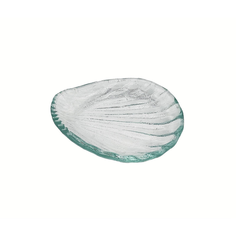 Vague Green Shell Glass Dish 8.4 x 7.3 cm - Al Makaan Store