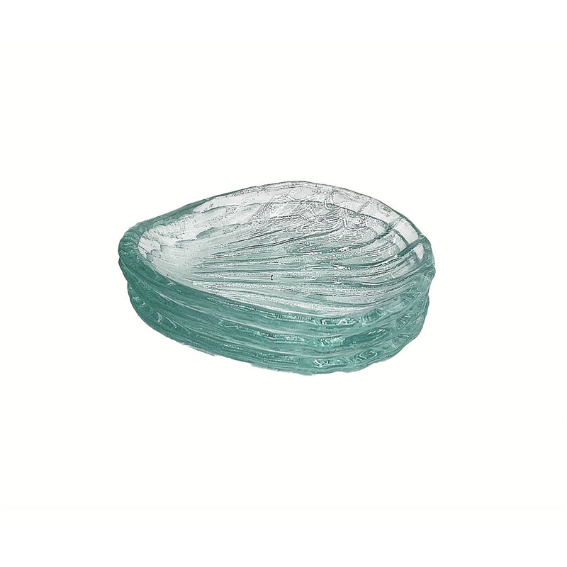 Vague Green Shell Glass Dish 8.4 x 7.3 cm - Al Makaan Store