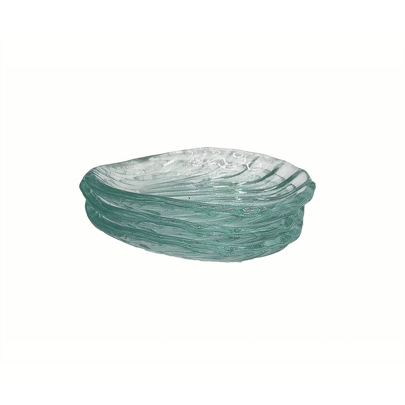 Vague Green Shell Glass Dish 8.4 x 7.3 cm - Al Makaan Store
