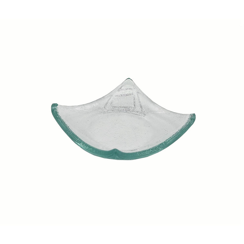 Vague Green Square Kite Deep Glass Dish 7 x 2 cm - Al Makaan Store