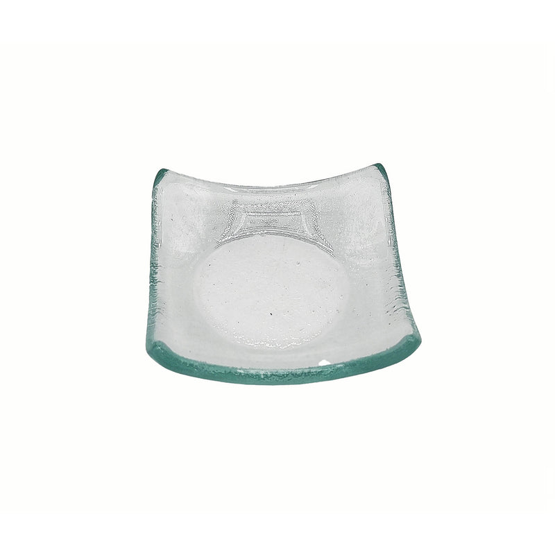 Vague Green Square Kite Deep Glass Dish 7 x 2 cm - Al Makaan Store