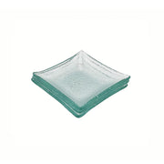 Vague Green Square Plain Deep Glass Dish 10 x 1.7 cm - Al Makaan Store