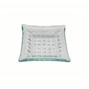 Vague Green Square Dot Glass Dish 9 x 1.7 cm - Al Makaan Store