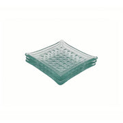 Vague Green Square Dot Glass Dish 9 x 1.7 cm - Al Makaan Store
