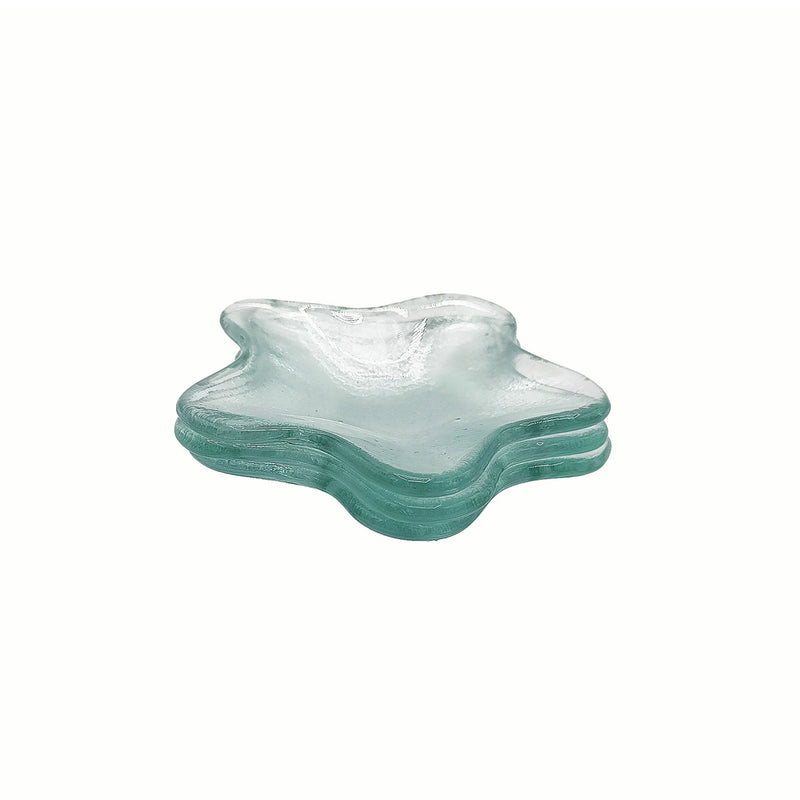 Vague Green Star Glass Dish 9.1 x 1.2 cm - Al Makaan Store