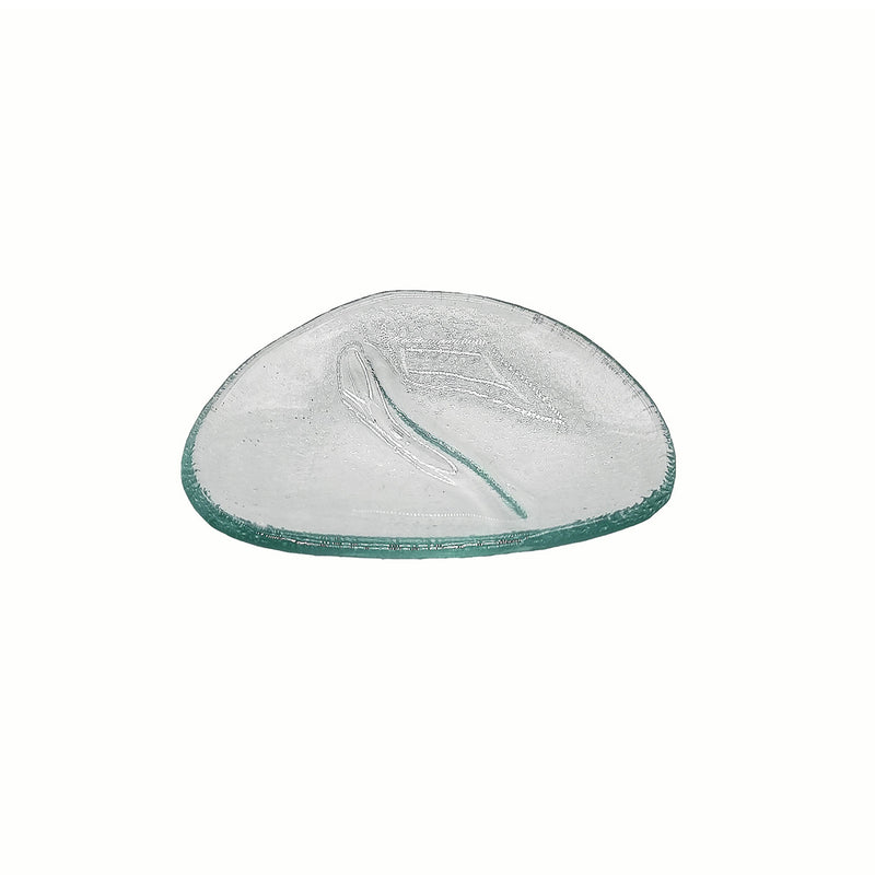 Vague Green Triangle Leaf Glass Plate 10 x 7 cm - Al Makaan Store