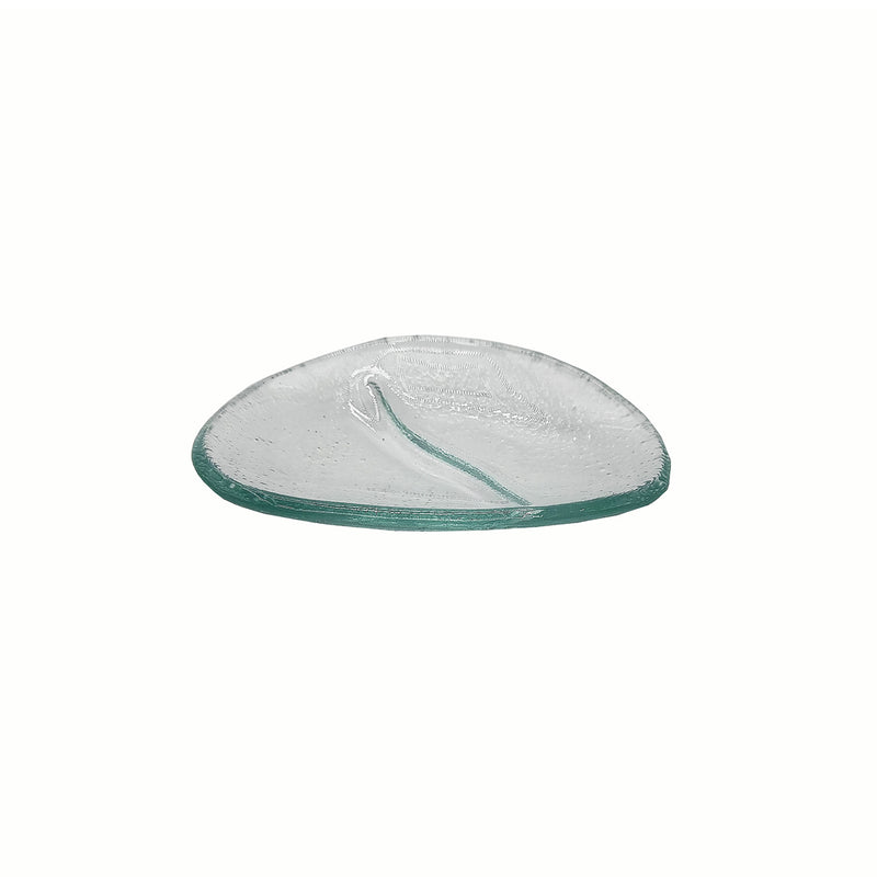 Vague Green Triangle Leaf Glass Plate 10 x 7 cm - Al Makaan Store