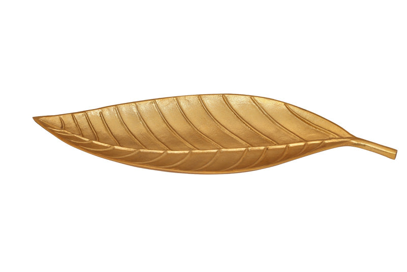 Vague Platter Aluminium With Stainless Steel Gold Finish 63 cm - Al Makaan Store