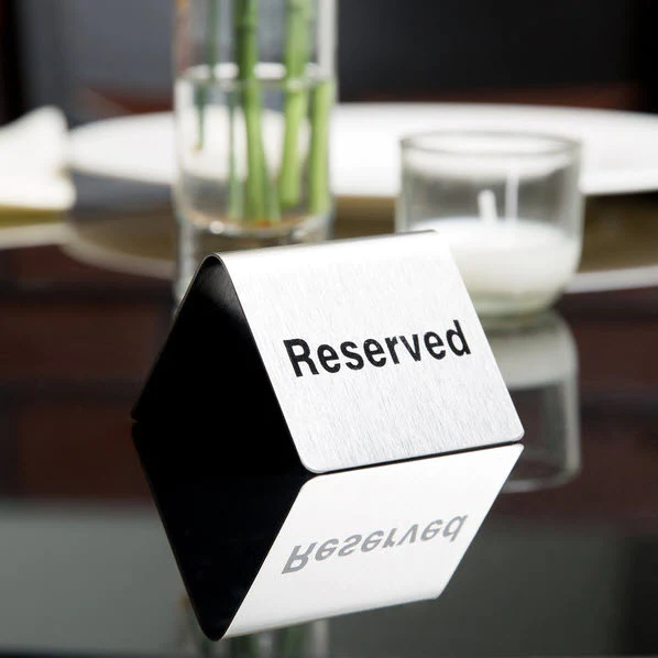 Vague Stainless Steel Reserved Signage - Al Makaan Store