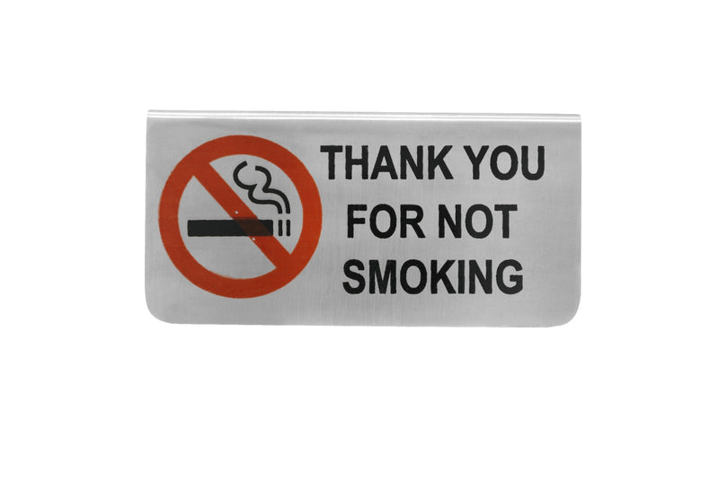 Vague Stainless Steel Thank You For Not Smoking Signage - Al Makaan Store