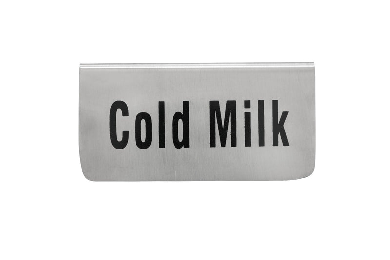 Vague Stainless Steel Cold Milk Signage - Al Makaan Store