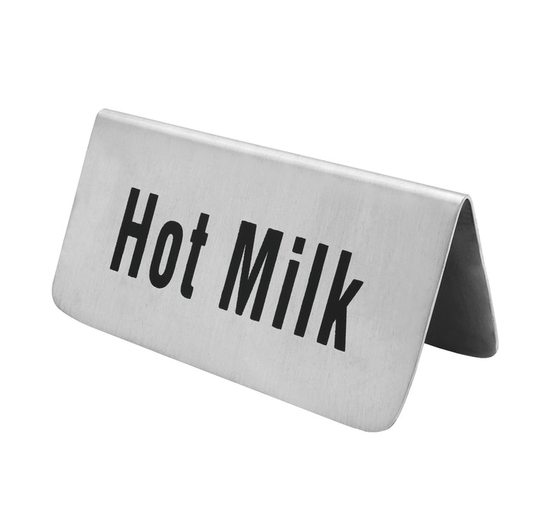 Vague Stainless Steel Hot Milk Signage - Al Makaan Store
