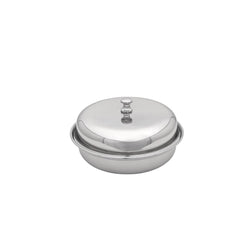 Vague Stainless Steel Entree Dish Round with Lid - Al Makaan Store