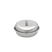 Vague Stainless Steel Entree Dish Round with Lid - Al Makaan Store
