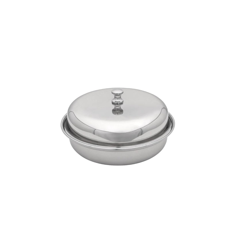 Vague Stainless Steel Entree Dish Round with Lid - Al Makaan Store