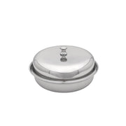 Vague Stainless Steel Entree Dish Round with Lid - Al Makaan Store