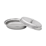 Vague Stainless Steel Entree Dish Oval with Lid - Al Makaan Store
