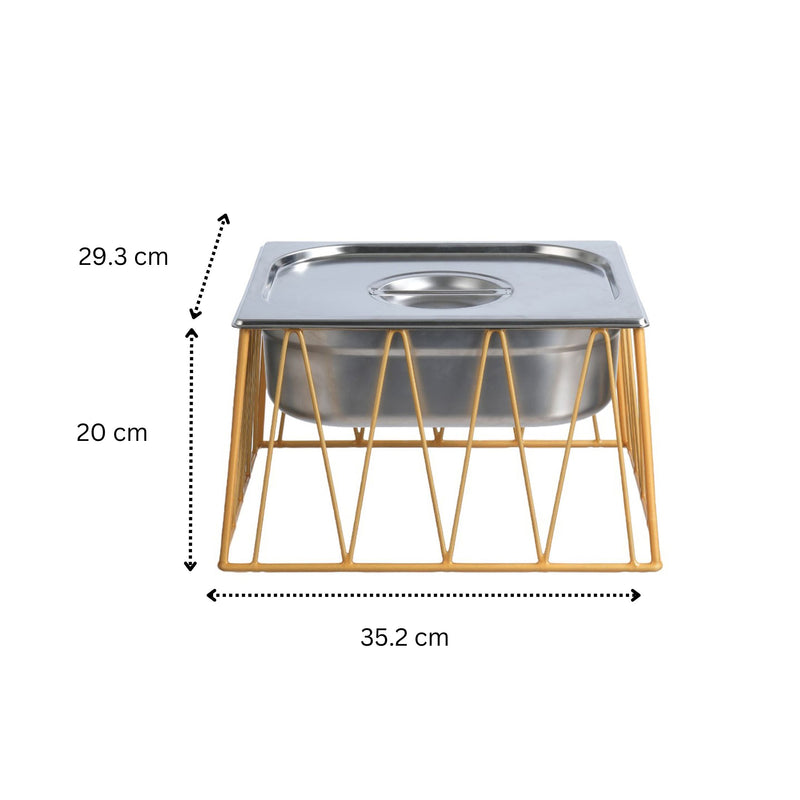 Vague Medium Steel 1/2 GN Pan Rectangular Display Stand Riser 35.2 cm x 29.3 cm x 20 cm