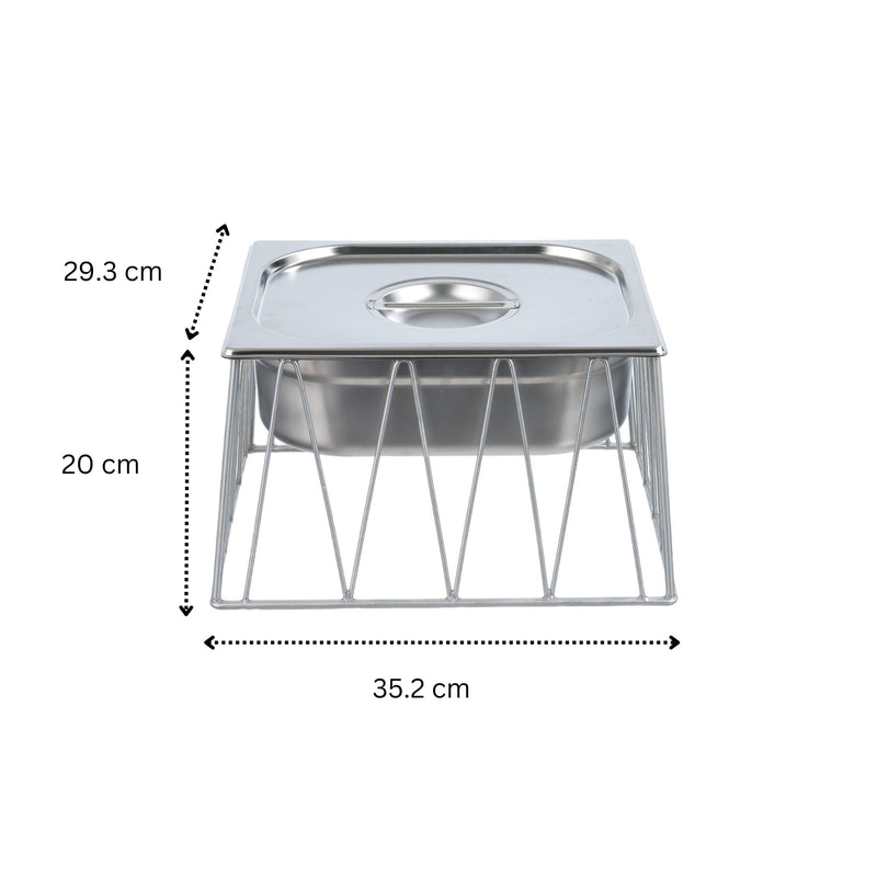 Vague Medium Steel 1/2 GN Pan Rectangular Display Stand Riser 35.2 cm x 29.3 cm x 20 cm