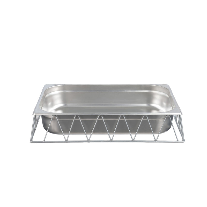 Vague Short Steel 1/1 GN Pan Rectangular Display Stand Riser 55.6 cm x 35.2 cm x 10.8 cm