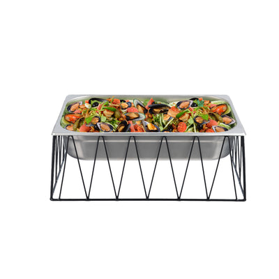 Vague Medium Steel 1/1 GN Pan Rectangular Display Stand Riser 55.6 cm x 35 cm x 20.3 cm