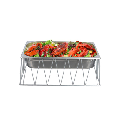 Vague Medium Steel 1/1 GN Pan Rectangular Display Stand Riser 55.6 cm x 35 cm x 20.3 cm