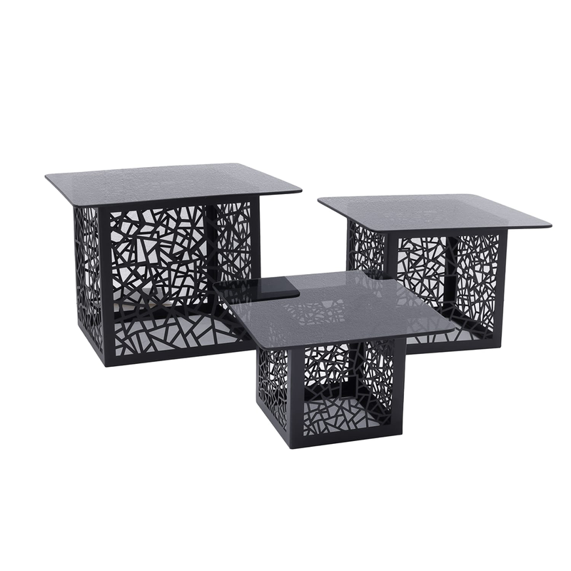 Vague 3 Pcs Buffet Elevations Set Matrix Design - Al Makaan Store