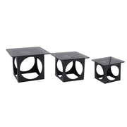 Vague 3 Pcs Buffet Elevations Set - Circle Design - Al Makaan Store